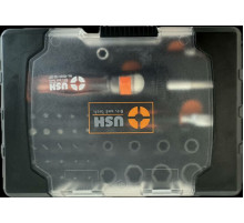 Насадки викруткові Industry USH: з магнітним тримачем, адаптерами, тріщаткою і викруткою 1/4", 45 ел