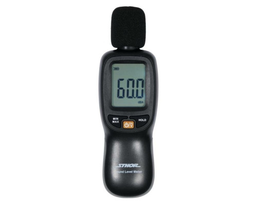 Сонометр електронний STHOR з діапазоном звукоколивань 30-130 dBA,жив.від батарейок 3х1,5 В ААА(DW)