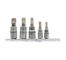 Головки торцевые с насадками YATO: "SPLINE" M5,M6, квадрат 1/4", M8,10,12, квадрат 3/8".Набор 5 шт[12]