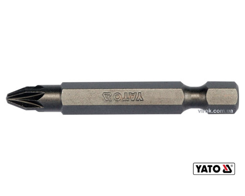 Насадка отверточная YATO: "Pozidriv" PZ2 x 50 мм. HEX 1/4". 10 (Уп/Шт.) [20/100]